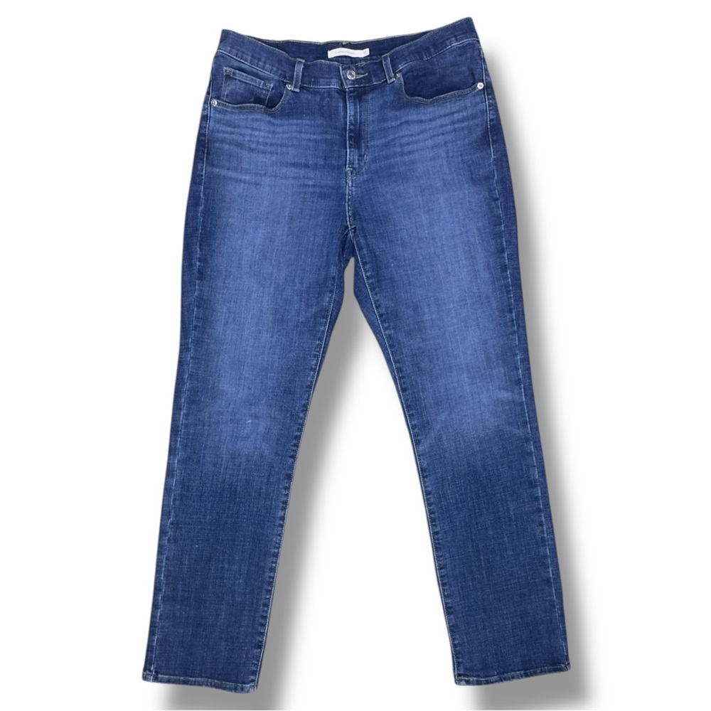 Levi's Deep Blue Dark Wash Classic Straight Leg Women's Jeans